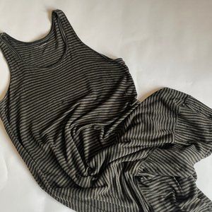 Eileen Fisher striped linen jersey tank dress L